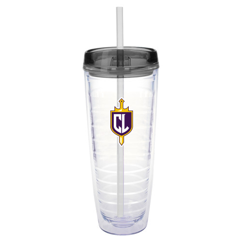  Tritan Double Wall Tumbler w/Charcoal Top 26oz - CL Shield and Sword