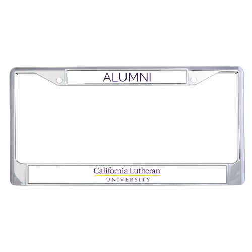  Alumni Metal License Plate Frame in Chrome - Cal Lutheran Institutional