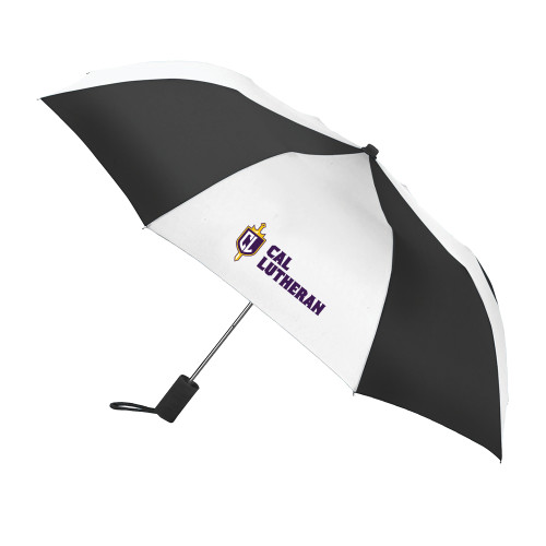  42 Inch Slim Stick Black/White Umbrella - Sword and Shield Cal Lutheran