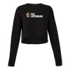Thumbnail image for  Bella + Canvas Womens Black Cropped Fleece Crew