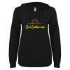 Thumbnail image for  ENZA Womens Black V Notch Raw Edge Fleece Hoodie