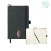 Thumbnail image for  5.5 x 8.5 Black FSC Mix Recycled Leather Bound Journal