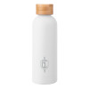 Thumbnail image for  Blair White Stainless Steel Bottle w/ Bamboo Lid 17 oz