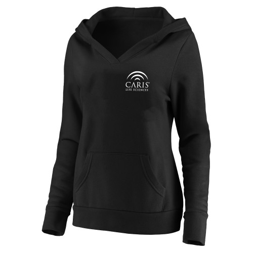 Womens Plus Black Hoodie-CARIS - Plus