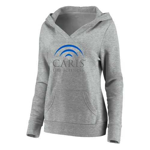Womens Plus Heather Grey Hoodie-CARIS - Plus
