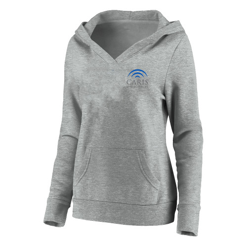 Womens Plus Heather Grey Hoodie-CARIS - Plus