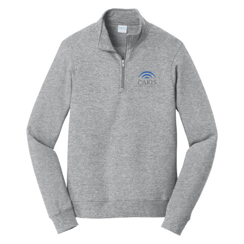 Port & Co Athletic Heather Fan Favorite Fleece 1/4 Zip Pullover-CARIS