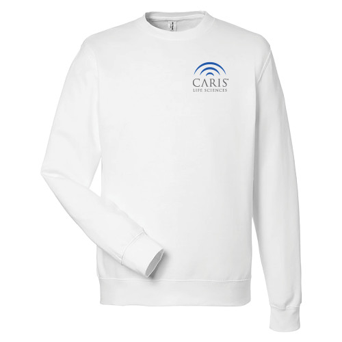 Just Hoods Arctic White College Fleece Crew-CARIS