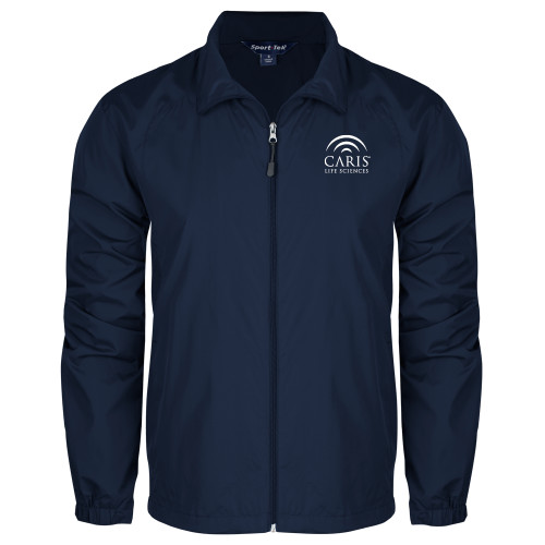 Navy Full Zip Wind Jacket-CARIS