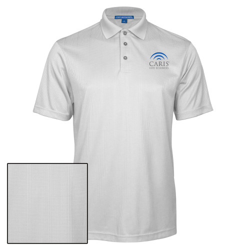 White Performance Fine Jacquard Polo-CARIS