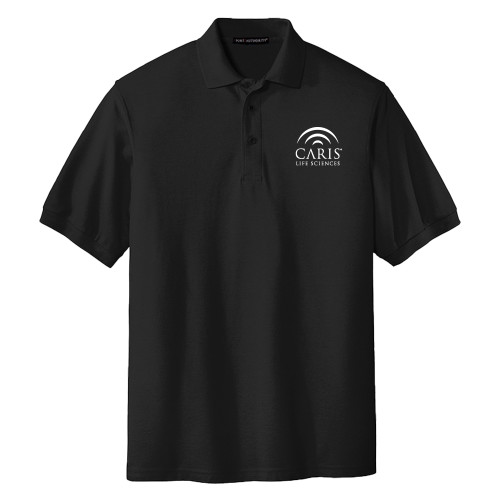 Extended Black Silk Touch Polo-CARIS - Plus