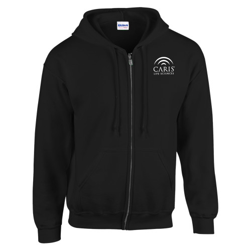 Black Fleece Full Zip Hoodie-CARIS