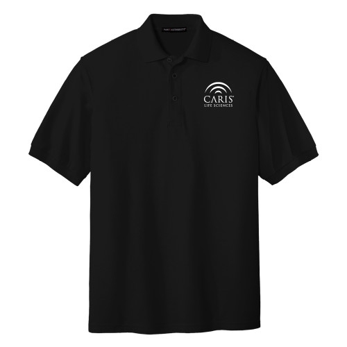 Black Silk Touch Polo-CARIS