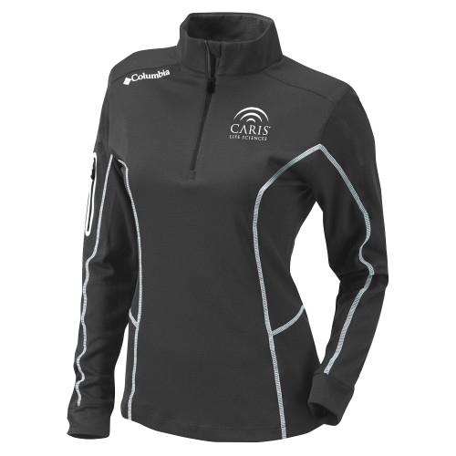 Columbia Womens Omni Wick Charcoal 1/4 Zip-CARIS