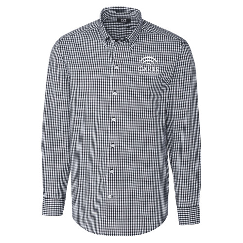 Cutter & Buck Charcoal Gingham Long Sleeve Button Down-CARIS