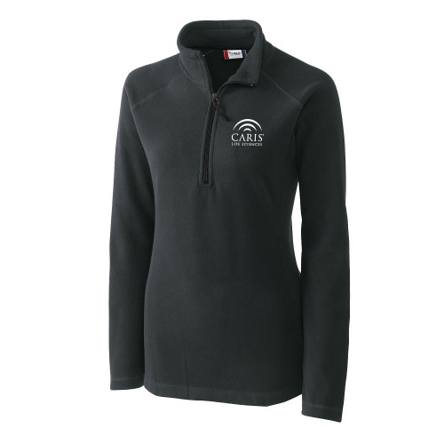 C&B Womens Charcoal Clique Summit Performance Fleece Half Zip-CARIS