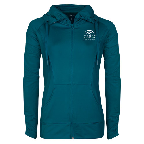 Womens Sapphire Sport Wick Stretch Full Zip Jacket-CARIS