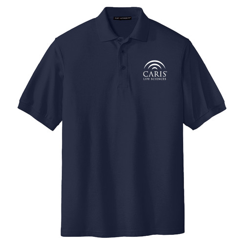 Extended Navy Silk Touch Polo-CARIS - Plus