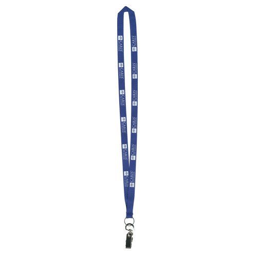 1/2 inch Royal Polyester Lanyard with Metal Split Ring-