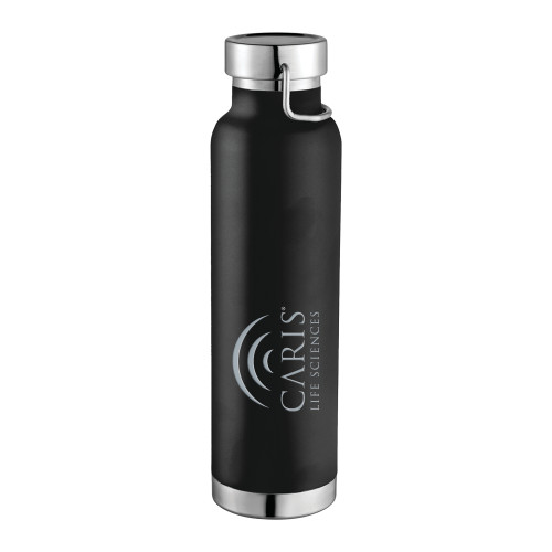 Thor Copper Vacuum Insulated Black Bottle 22oz-CARIS Engraved