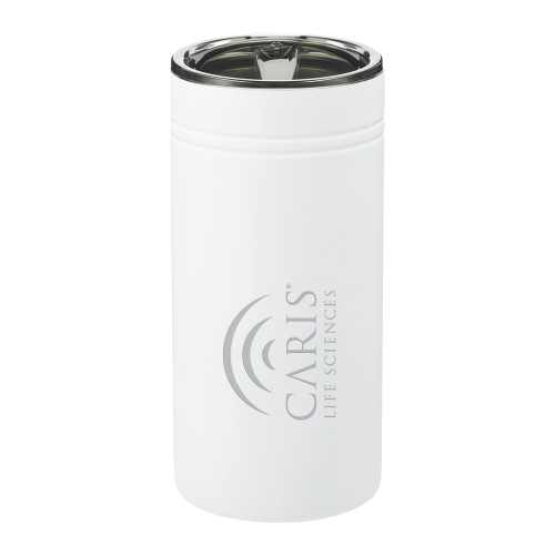 Sherpa Vacuum White Tumbler & Insulator 12oz-CARIS Engraved