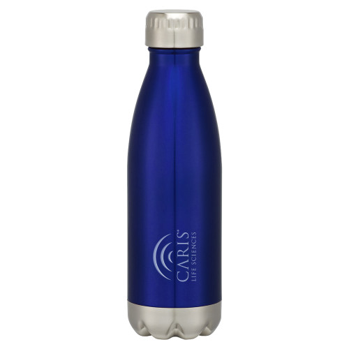 Swig Stainless Steel Blue Bottle 16oz-CARIS Engraved