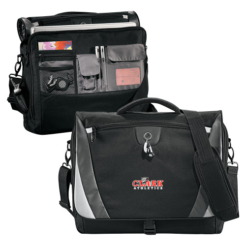  Black/Grey Slope Computer Messenger Bag - Primary Logo