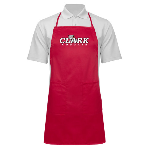  Full Length Red Apron - Secondary Logo