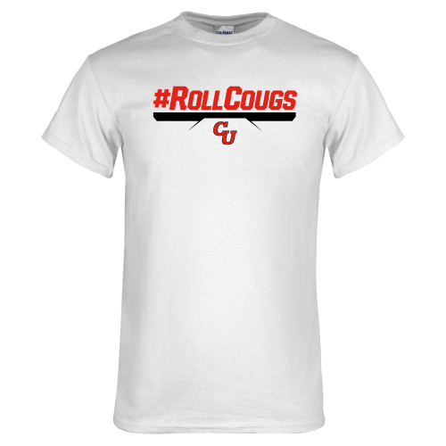  White T Shirt - #RollCougs