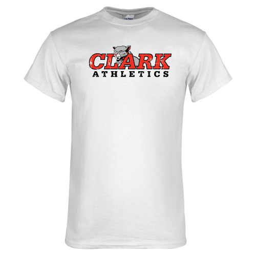  White T Shirt - Primary Logo Distressed