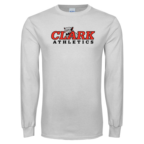  White Long Sleeve T Shirt - Primary Logo