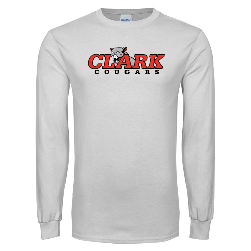  White Long Sleeve T Shirt - Secondary Logo