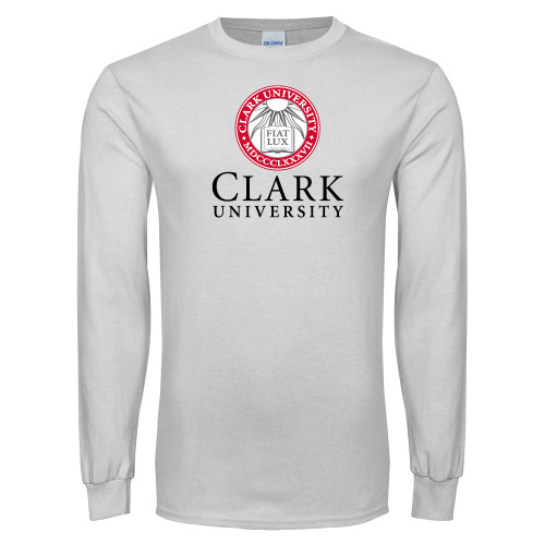  White Long Sleeve T Shirt - Institutional Logo
