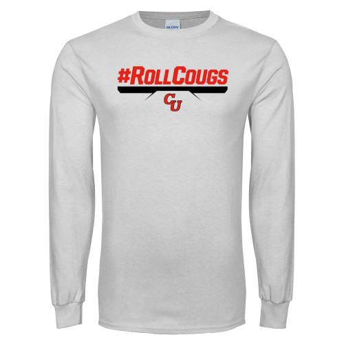 White Long Sleeve T Shirt - #RollCougs
