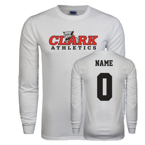  White Long Sleeve T Shirt - Primary Logo