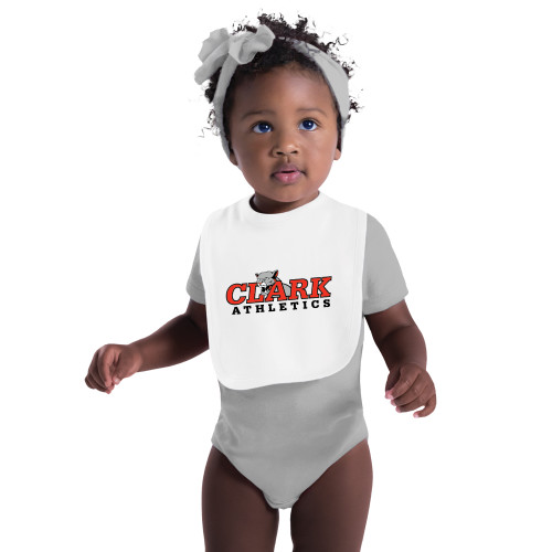  White Baby Bib - Primary Logo