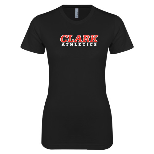  Next Level Womens Black Boyfriend Tee - Clark Athletics