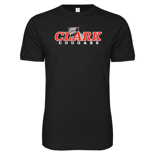  Next Level Black SoftStyle T Shirt - Secondary Logo