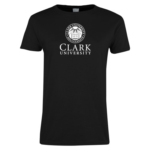  Womens Black Short Sleeve Tee - Institutional Logo