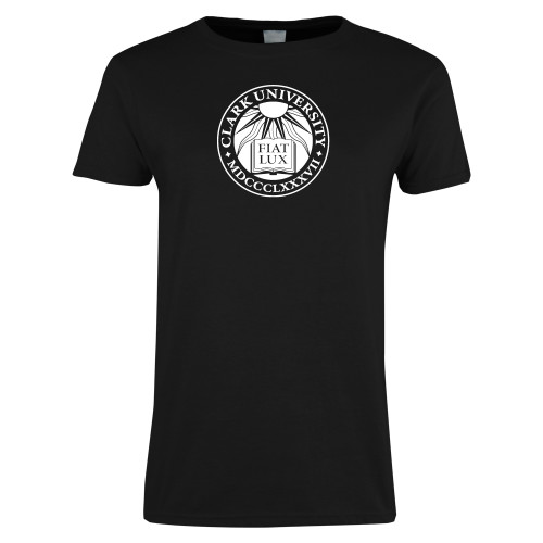  Womens Black Short Sleeve Tee - Institutional Seal