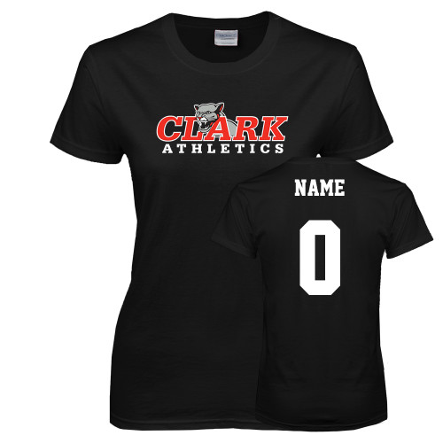  Womens Black Short Sleeve Tee - Primary Logo