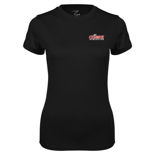  Womens Black Performance Tee - Primary Logo