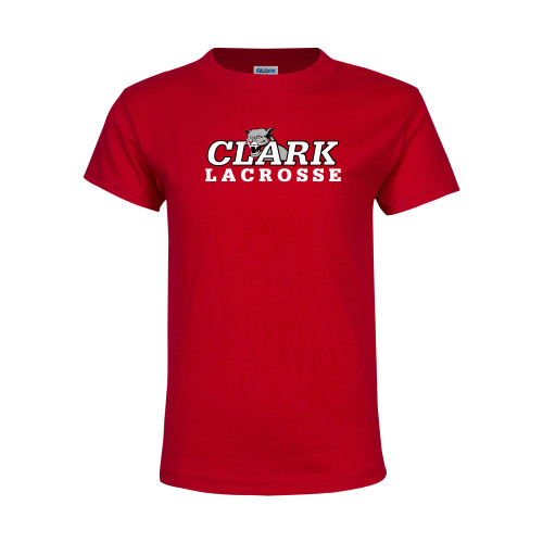  Youth Red T Shirt - Lacrosse