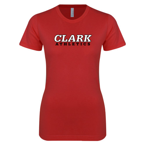  Next Level Womens Red Boyfriend Tee - Clark Athletics