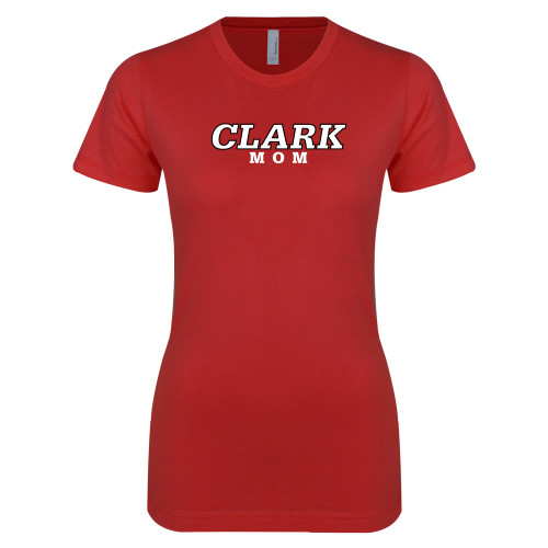  Next Level Womens Red Boyfriend Tee - Mom
