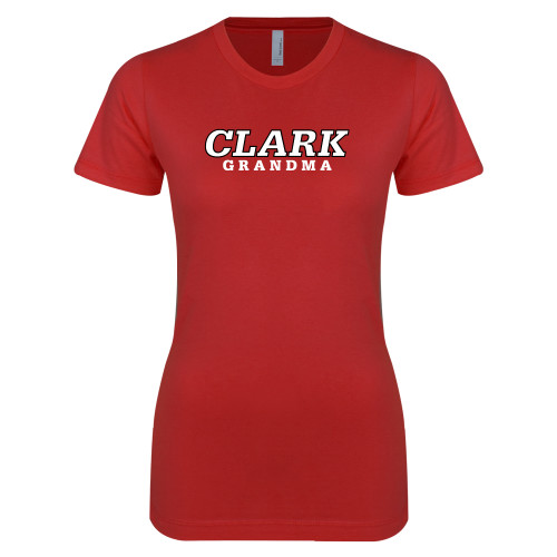  Next Level Womens Red Boyfriend Tee - Grandma