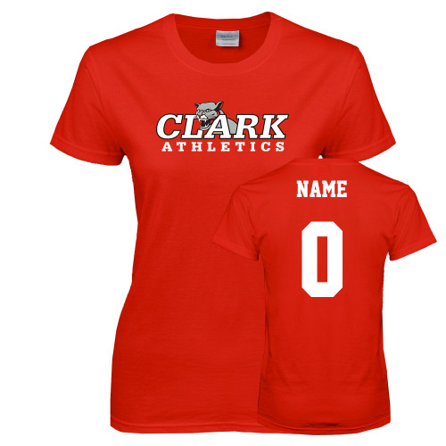  Womens Short Sleeve Red Tee - Primary Logo
