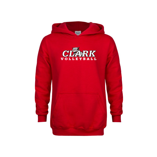  Youth Red Fleece Hoodie - Volleyball