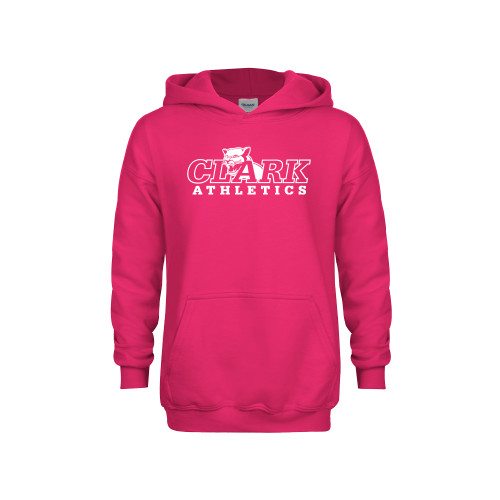  Youth Hot Pink Fleece Hoodie - Primary Logo