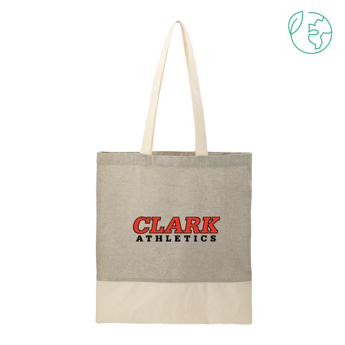  Split Recycled Grey Cotton Twill Convention Tote - Clark Athletics